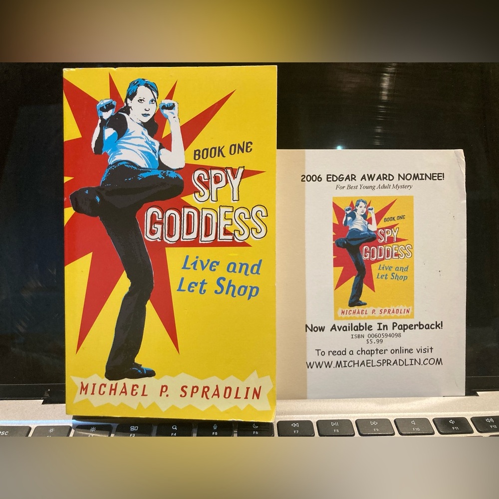 Signed MANGA Book I SPY GODDESS LIVE & LET SHOP 1st ed M. Spradlin & POSTCARD
